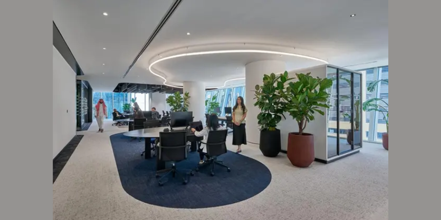Gensler, the world's most impactful design firm, has announced the completion of a new 25,000-square-meter workplace for a leading professional services client in Riyadh, Saudi Arabia. Image courtesy: Gensler