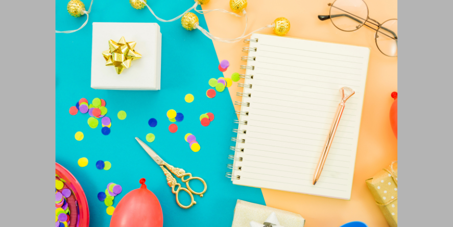 Notebook with Clorful Confetti-Image Courtesy-Magnific-