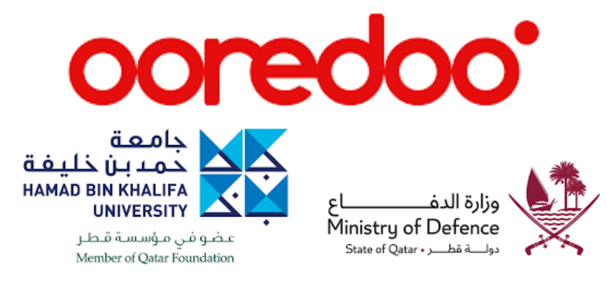 Ooredoo, HBKU and Ministry of Defense State of Qatar Logos. Image Courtesy-Official Websites