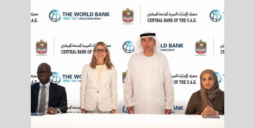 The Central Bank of the UAE (CBUAE) and the World Bank Group signed an agreement to strengthen cooperation in the areas of financial inclusion, financial literacy, financial consumer protection and financial dispute resolution, as part of the ongoing cooperation between both parties. Image courtesy: CBUAE