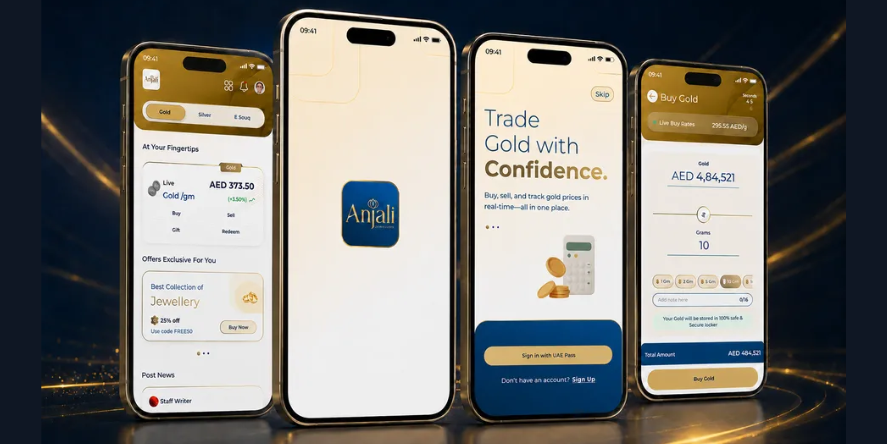 Anjali Precious Metals launches Anjali Digital Metals, empowering investors to securely buy, sell and track gold and silver with live pricing, UAE Pass integration and real-time portfolio management, all from one intuitive app. Image courtesy: Anjali Precious Metals