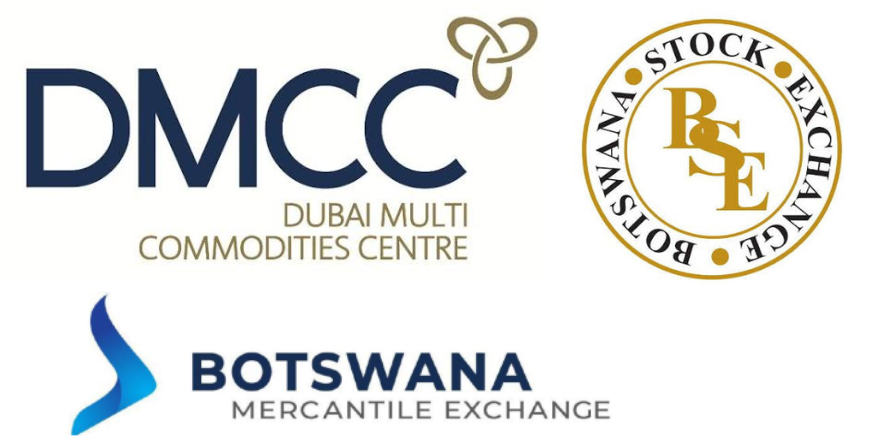 DMCC, Botswana Stock Exchange and Botswana Mercantile Exchange Logos. Image Courtesy-Official Websites