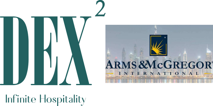 Dex Squared Hospitality and Arms & McGregor Logos. Image Courtesy-Official Websites