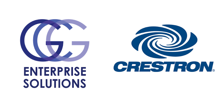 GCG Enterprise Solutions and Crestron Logos. Image Courtesy-Official Websites