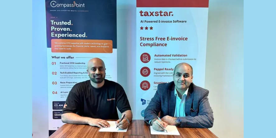 Rayhan Aleem, Co-Founder and CEO of Tax Star (left) & Zaid Aboobaker, Co-founder & CEO of CompassPoint Consulting (right). Image courtesy: CompassPoint Consulting