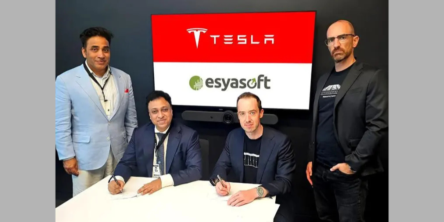 Tesla and Esyasoft agreement signing ceremony. Image Courtesy-Esyasoft