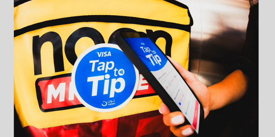 Visa and noon have partnered to launch Tap to Tip, a new initiative designed to make it easier for residents across the UAE to support delivery riders through simple, contactless tipping. Image courtesy-Visa