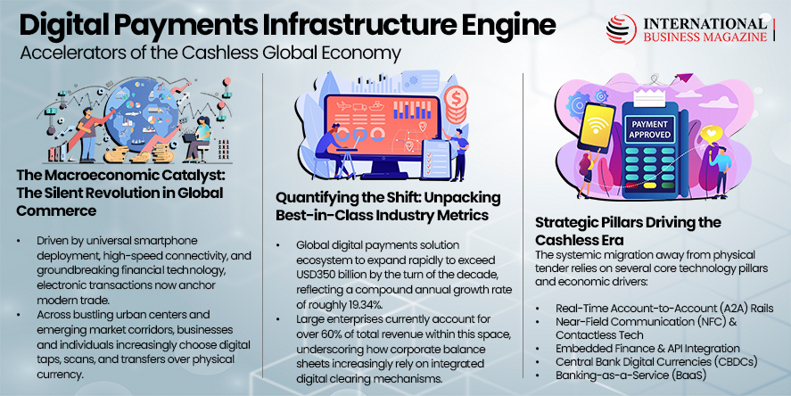 Digital Payments Infrastructure Engine-Accelerators of the Cashless Global Economy. Infographic Image Courtesy-International Business Magazine