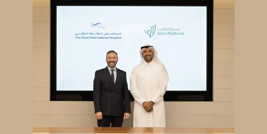 Prof. Khalid Fakhro, Chief Research Officer at Sidra Medicine, and Dr. Cem Emir Guldogan, Chief Medical Officer at The Pearl International Hospital. (Image Courtesy: Sidra Medicine official website)