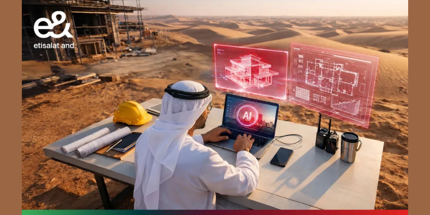 The AI Laptop enables scalable deployment across organisations, with centralised control across departments and locations. (Image Courtesy e& UAE official website)