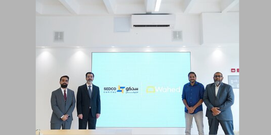 (Abdulaziz Alsubaiyel, Head of Investment Banking and Corporate Finance at SEDCO Capital. Abdulwahab Abed, Chief Executive Officer at SEDCO Capital. Mohsin Siddiqui, Chief Executive Officer at Wahed. As'ad Layth, Chief Business Development and Strategy Officer at Wahed.) Image Courtesy: Sedco Capital