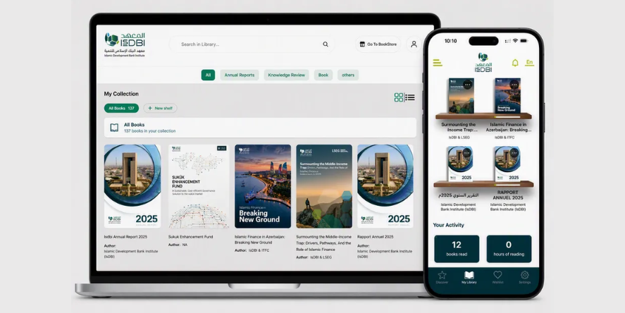 The Islamic Development Bank Institute (IsDBI) is delighted to announce the launch of an enhanced version of its pioneering e-Book Reader. Image courtesy: IsDBI TECHNOLO