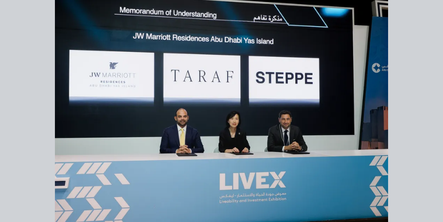 ARAF and Steppe have signed an agreement through their joint venture with Marriott International, Inc. to launch JW Marriott Residences Abu Dhabi, Yas Island. Image courtesy: ARAF