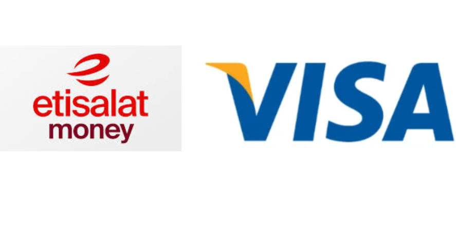 Etisalat Money and Visa Logo. Image Courtesy-Official Websites
