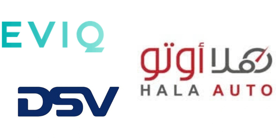 Eviq, Hala Auto and DSV Logos. Image Courtesy-Official Websites