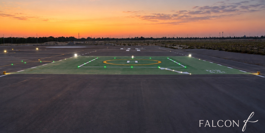 Falcon Executive Aviation Launches GCAA-Certified Helicopter Operations at Dubai Helipark facility at Dubai World Central. Image Courtesy-Fly Falcon Official Website