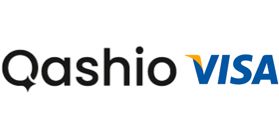 Qashio and Visa Logos. Image Courtesy-Official Websites