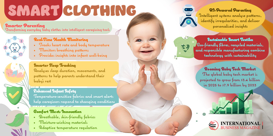 Smart Clothing for the Infants. Image Courtesy-Infographic by International Business Magazine