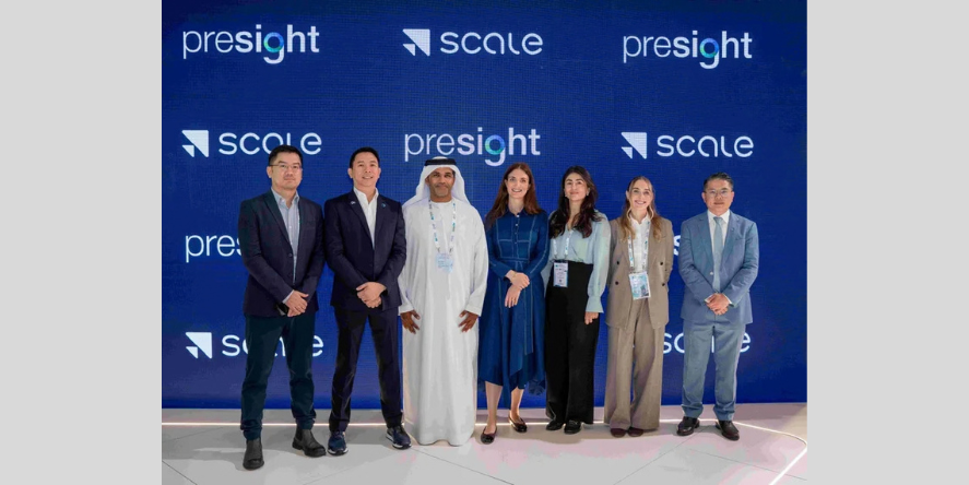 The MoU was signed at AI Everything in Abu Dhabi by Presight COO Dr. Adel Al Sharji and Scale AI Head of EMEA Jules de Boinville. Image courtesy-Presight